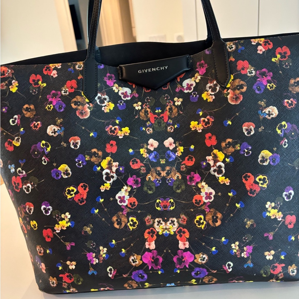 Givenchy Black Floral Patterned Tote